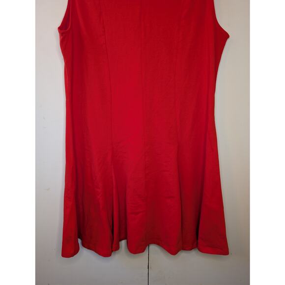 ASOS Cotton Sleeveless Mini Red Sundress - Picture 8 of 13